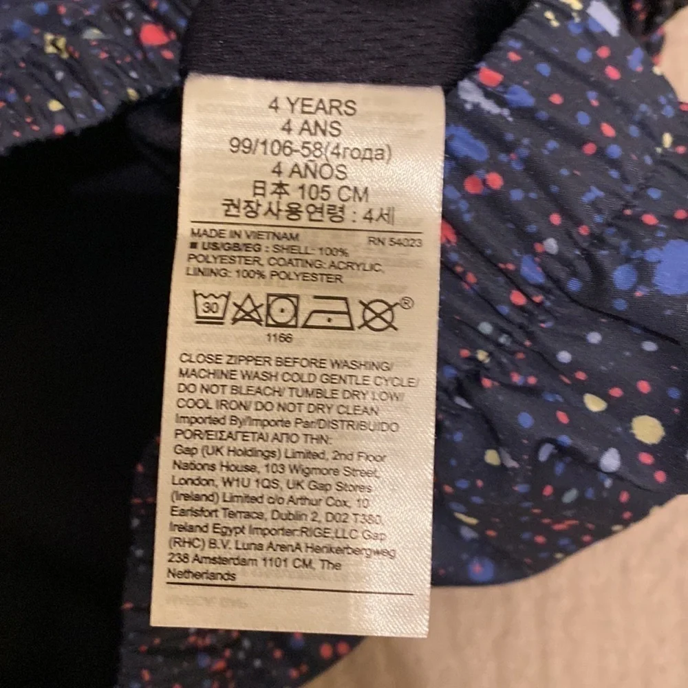 Gap navy light jacket. Size 4 years